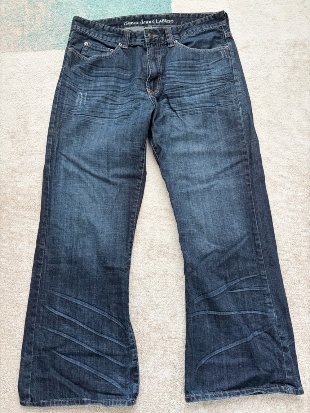 Guess Men's Dark Indigo Bootcut Jeans